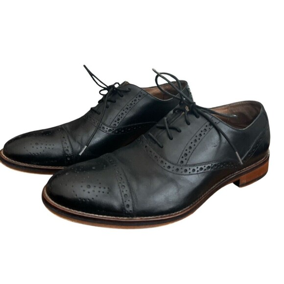 Johnston & Murphy Mens Shoes Conard Cap Toe Leather Wingtip Oxford Size 11 - Picture 1 of 7
